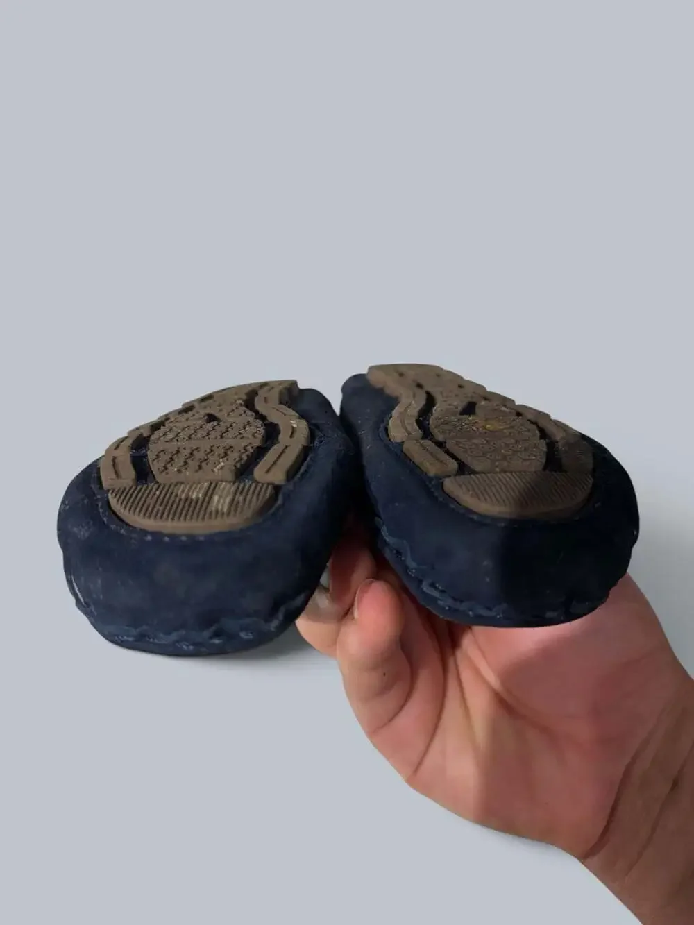 Janie And Jack Navy Suede Moccasins kids 5-7sz